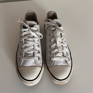 Converse white leather chucks